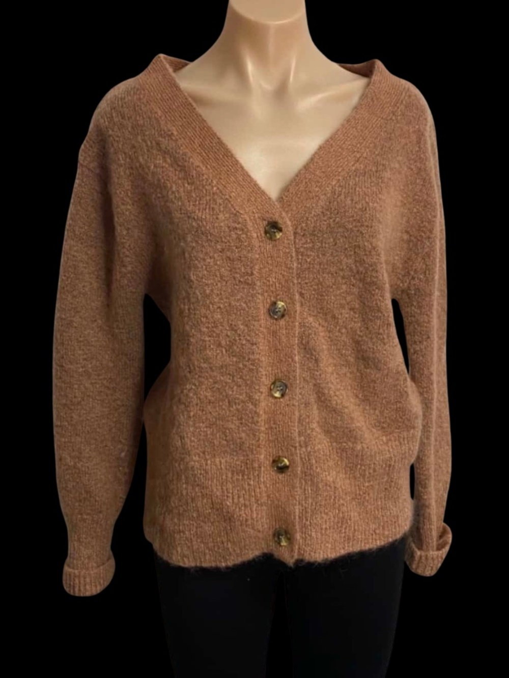 COS Brown 50% mohair 35% wool Cardigan size MEDIUM jacket